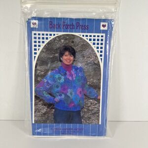 1992 Back Porch Press Flower Garden Jacket sizes 8-22 sewing pattern uncut NEW